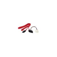 startechcom 36in slimline sata to sata with lp4 power cable adapter fe ...