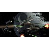 star wars tie fighter vs x wing tempered glass poster 50cm x 25cm sdts ...