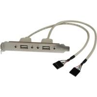 startech 2 port usb a female slot plate adapter usbplate