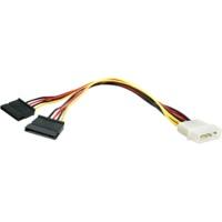 StarTech 12 inch LP4 to 2x SATA Power Y Cable Adapter
