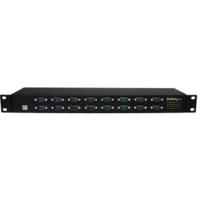 StarTech 16 Port Rackmount FTDI USB to Serial COM Adapter Hub - RS232 Multiplexer