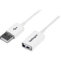 StarTech 3m White USB 2.0 Extension Cable A to A - M/F (USBEXTPAA3MW)