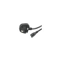 StarTech.com 1m Laptop Power Cord 2 Slot for UK - BS-1363 to C7 Power Cable Lead - For Notebook - 250 V AC Voltage Rating - 2.50 A Current Rating - Bl