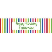 Stripe Personalised Party Banner