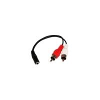 startechcom 6in stereo audio cable 35mm female to 2x rca male 1 x mini ...
