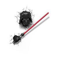 Star Wars Darth Vader Mask + Lightsaber 3D LED Wall Light Bundle