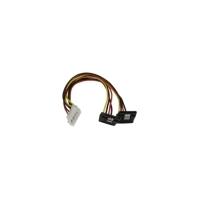 startechcom 12in lp4 to 2x right angle latching sata power y cable spl ...