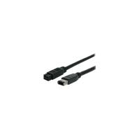 StarTech.com 1 ft IEEE-1394 Firewire Cable 9-6 M/M - Male FireWire - Male FireWire - 1ft - Black