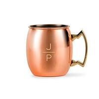Stacked Monogram Copper Moscow Mule Mug