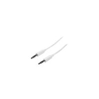 startechcom 1m white slim 35mm stereo audio cable male to male 1 x min ...