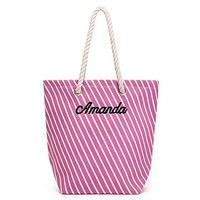 Stripe Cabana Tote - Pink