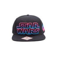 Star Wars Snapback Cap with Coloured Star Wars Logo - Black