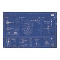 Star Wars Rebel Alliance Fleet Blueprint - 24 x 36 Inches Maxi Poster