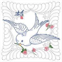 stamped quilt blocks 18x18 6pkg wedding dove with quilting marks 24300 ...