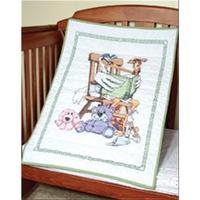 Stamped Baby Quilt Top 36X50-Stork 242991