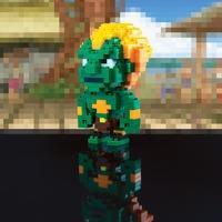 Street Fighter Blanka Pixel Building Bricks Set