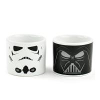 star wars stormtrooper darth vader egg cups set of 2