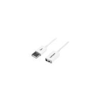 StarTech.com 2m White USB 2.0 Extension Cable A to A - M/F - 1 x Type A Male USB - 1 x Type A Female USB - Extension Cable - White