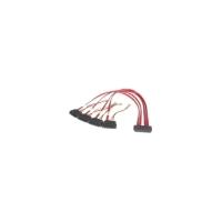StarTech.com 50cm Serial Attached SCSI SAS Cable - SFF-8484 to 4x SFF-8482 with LP4 Power - 1 x SFF-8484 - 4 x SFF-8482 - Red