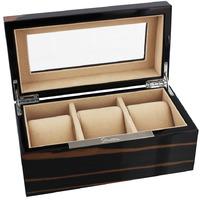 Stratton Wooden Watch Box Holds 3 Watches Natural