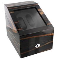 Stratton Wooden Watch Winder for 2 Watches Ebony