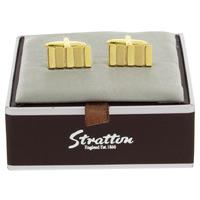 stratton 2 tone gold cufflink set