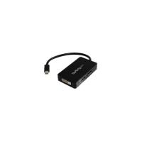 StarTech.com Travel A/V adapter - 3-in-1 Mini DisplayPort to DisplayPort DVI or HDMI converter - for Monitor - 5.91 - 1 x Mini DisplayPort Male Digita