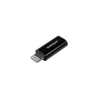 StarTech.com Black Apple 8-pin Lightning Connector to Micro USB Adapter for iPhone / iPod / iPad - 1 x Lightning Male Proprietary Connector - 1 x Micr