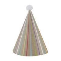Striped Kraft Party Hats 6 Pack