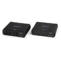 StarTech 4 Port USB 2.0 Extender over Cat5 or Cat6 - up to 330ft/100m (Black)