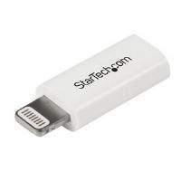 Startech.com Apple 8-pin Lightning Connector To Micro Usb Adapter For Iphone / Ipod / Ipad (white)