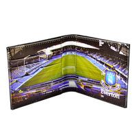 stadium wallet club crest on the cover pitch panoramic view folded eve ...