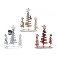 Star Mesh Spiral Design Tree Scene Christmas Decoration