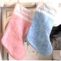 Stocking Decorated Baby\'s 1st Christmas