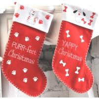 Stocking Decorated Pet 50cm