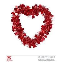 st valentines day tinsel heart 22x22cm for fancy dress accessory