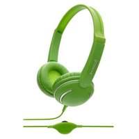 streetz stereo headphones with volume control green