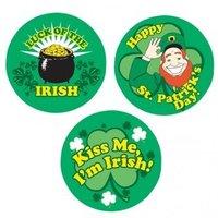 St Patrick\'s Day Large Button Badge Approx 7.6cm Diameter (3 Designs, One