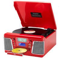 steepletone 1960s roxy 3cd encode retro music system red