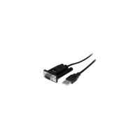 StarTech.com 1 Port USB to Null Modem RS232 DB9 Serial DCE Adapter Cable with FTDI - 1 x DB-9 Female Serial - 1 x Type A Male USB - Black
