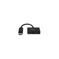 StarTech.com Travel A/V adapter: 2-in-1 DisplayPort to HDMI or VGA - 1 x DisplayPort Male Digital Audio/Video - 1 x HD-15 Female VGA, 1 x HDMI Female 