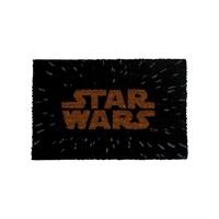 Star Wars Gold Main Logo in Space Door Mat