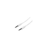 startechcom 2m white slim 35mm stereo audio cable male to male 1 x min ...