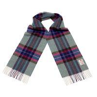 Stripe Check Turquoise Scarf