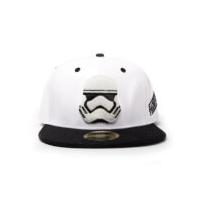 Star Wars Snapback Cap with Stormtrooper Embroidery and Black Bill - White