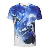 Star Wars Rogue One Men\'s X - Wing Sublimation T-Shirt - White - XL