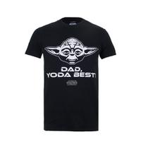 Star Wars Men\'s Yoda Best Dad T-Shirt - Black - M