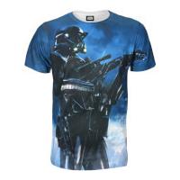 Star Wars Rogue One Men\'s Battle Stance Death Trooper T-Shirt - Blue - M