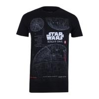 Star Wars Rogue One Men\'s Death Star Plans T-Shirt - Black - M