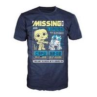 Star Wars C-3PO And R2-D2 Poster Pop! T-Shirt - Blue - M